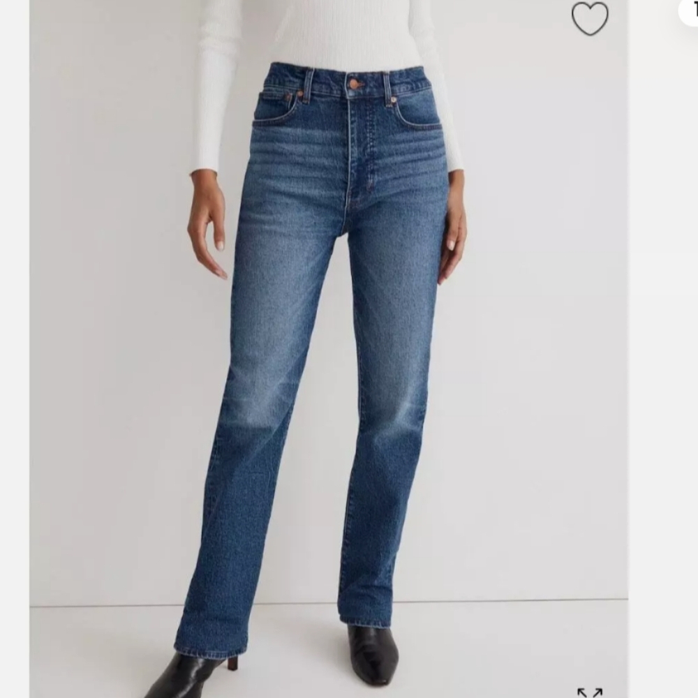 Madewell NEW 90s Straight Jean Barlow Dark Medium Wash High-Rise Women's Size 28